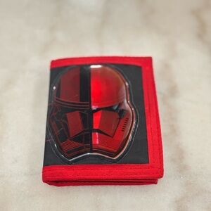 Star Wars Trifold Wallet The Force Awakens Allegiance First Order Red/Black Used